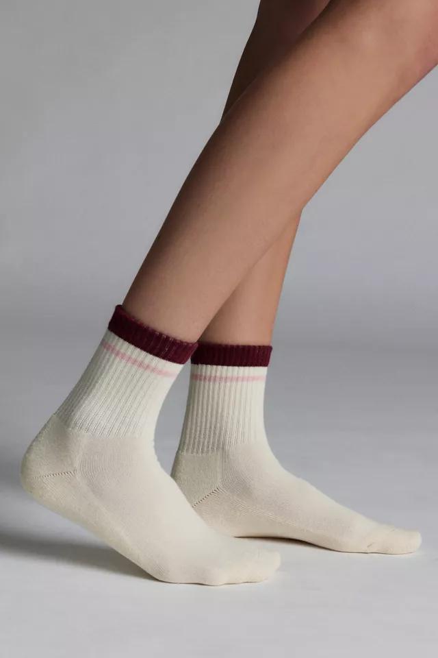 Double Striped Quarter Crew Sock Product Image