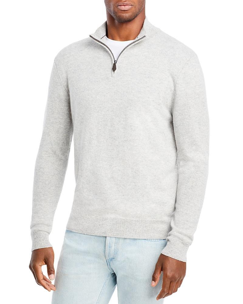 The Mens Store at Bloomingdales Slate Green Cashmere Half-Zip Sweater - Exclusive Product Image