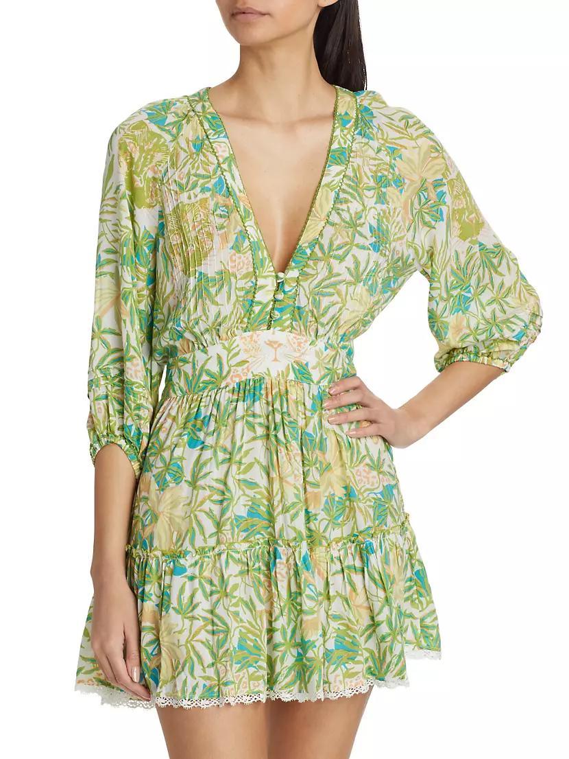 Floral V-Neck Minidress Product Image