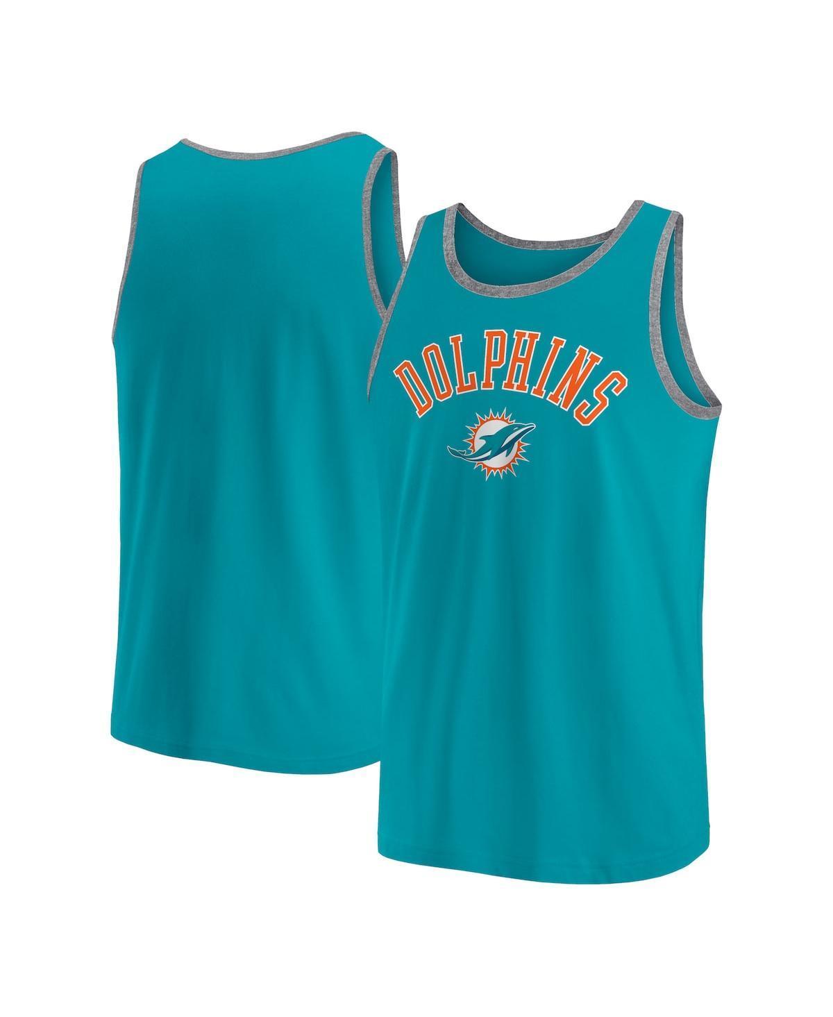 Fanatics Mens Aqua Miami Dolphins Bet Tank Top - Aqua Product Image