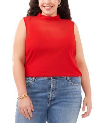 Plus Size Sleeveless Mock-Neck Top Product Image