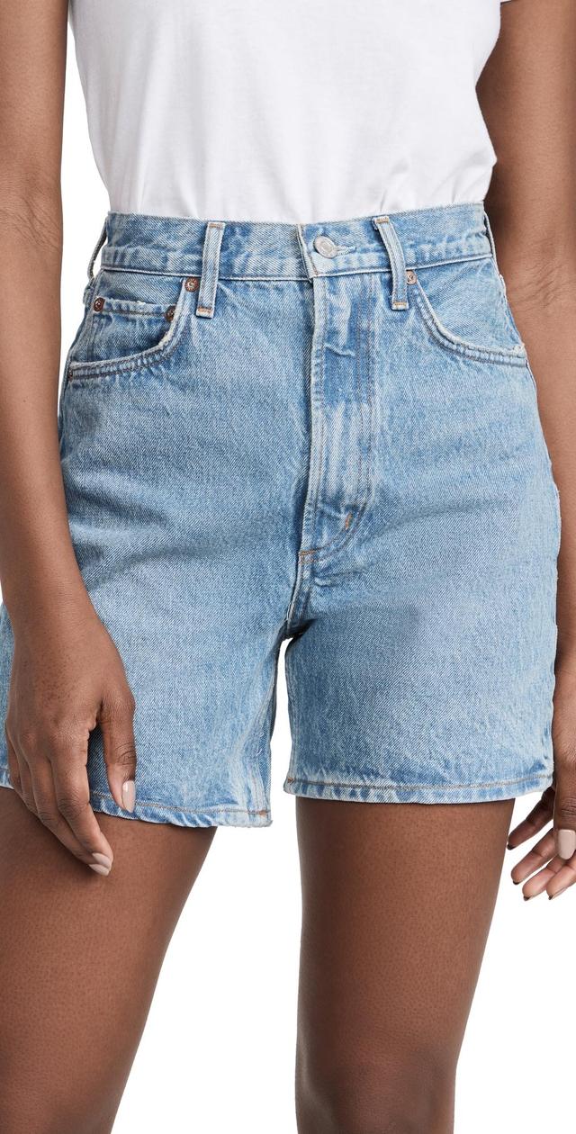 AGOLDE Stella Super High Waist Organic Cotton Denim Shorts Product Image