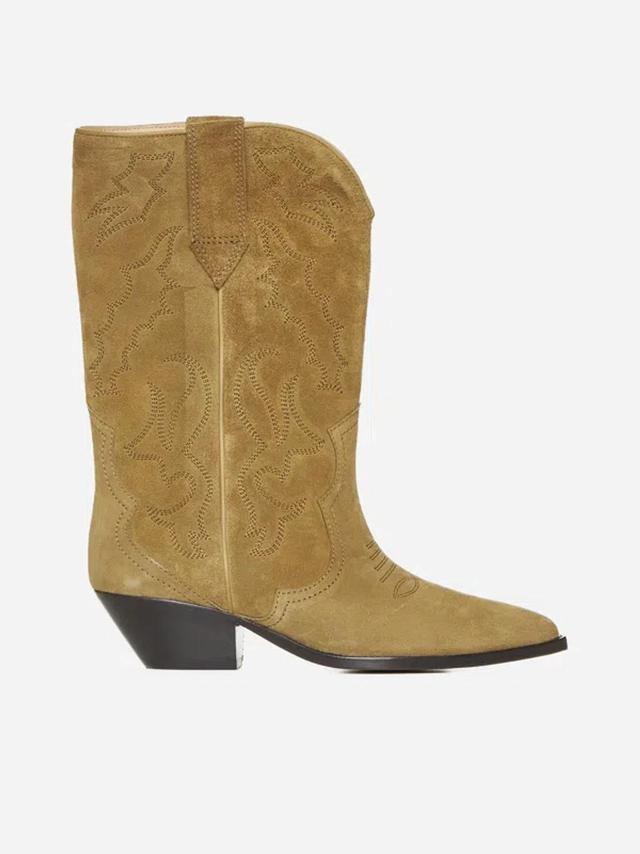 Duerto Suede Cowboy Boots In Taupe Product Image