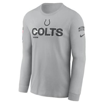 Indianapolis Colts Salute to Service Mascot Edge Legend Nike Mens NFL Long-Sleeve T-Shirt Product Image