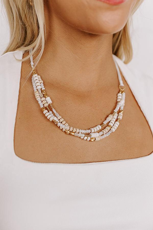 Bora Bora Trip Layered Necklace in Ivory Product Image