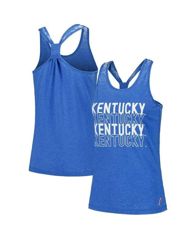 Womens League Collegiate Wear Royal Kentucky Wildcats Stacked Name Racerback Tank Top Product Image