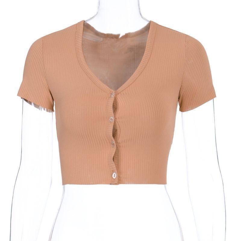 Short-Sleeve Cropped Cardigan Product Image