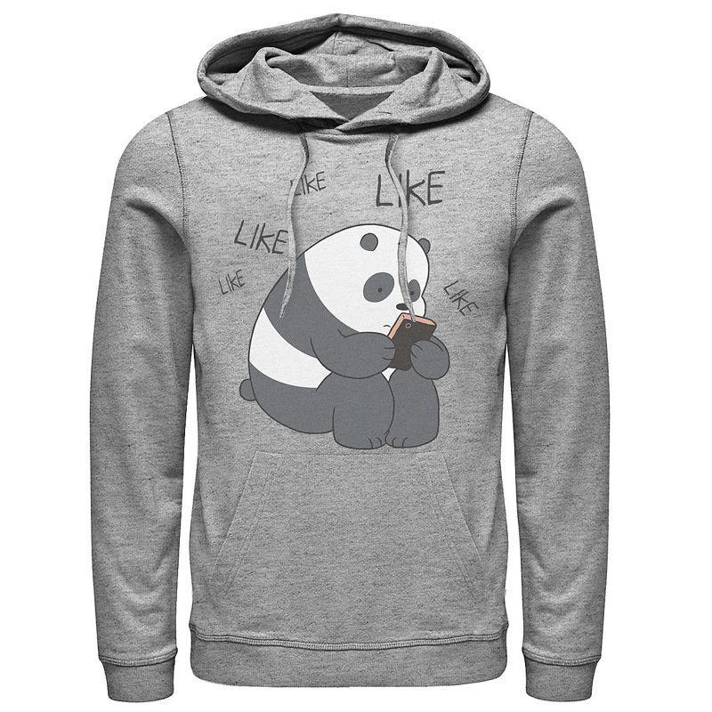 Mens Cartoon Network We Bare Bears Like Like Like Hoodie Athletic Grey Product Image