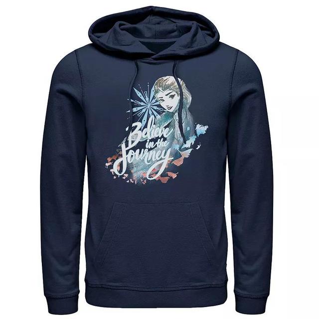 Mens Frozen 2 Elsa Believe In The Journey Pullover Hoodie Blue Product Image