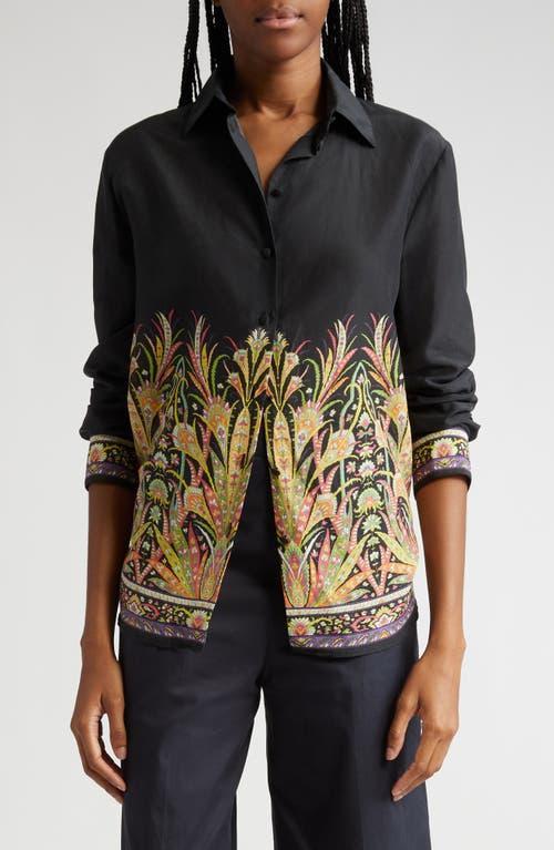 Etro Cotton & Silk Button-Up Shirt Product Image