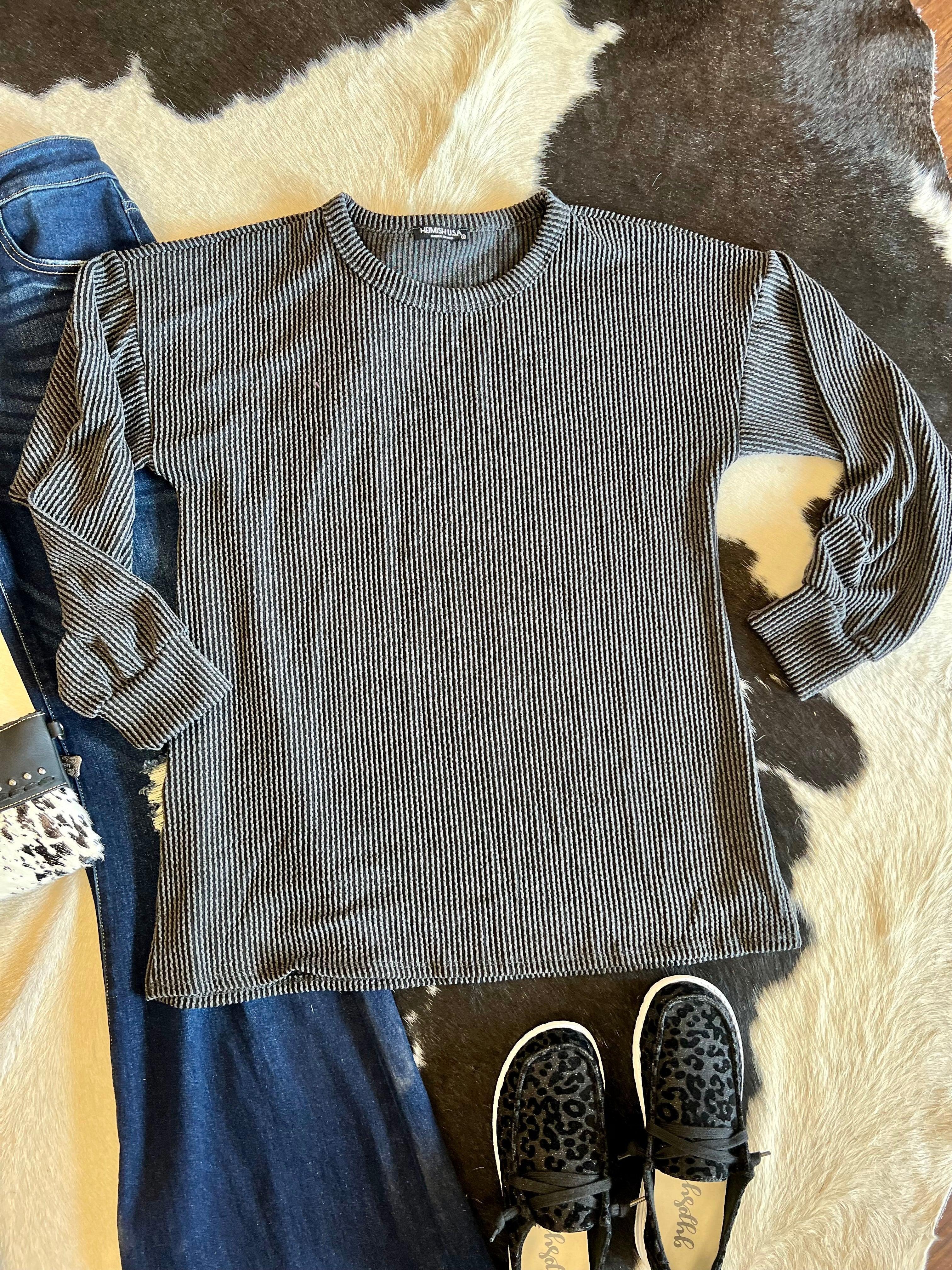 Plus In The Grey Feel Top Product Image