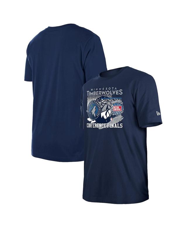 New Era Mens Navy Minnesota Timberwolves 2024 Western Conference Finals T-Shirt Product Image