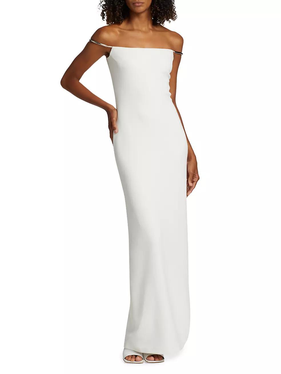 Off-The-Shoulder Slip Gown Product Image