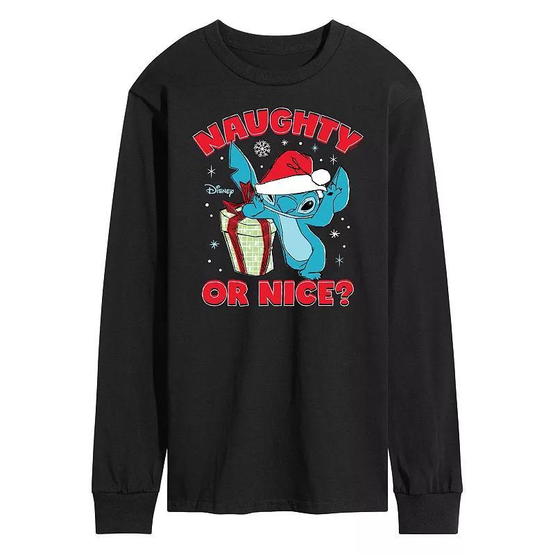 Disneys Lilo & Stitch Naughty Or Nice Tee, Mens Product Image