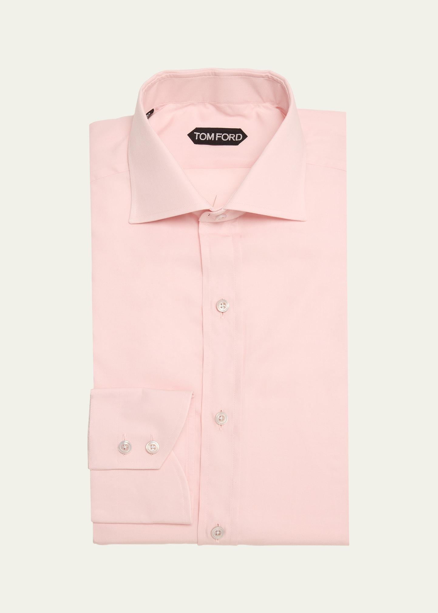 Mens Solid Lyocell-Silk Dress Shirt Product Image