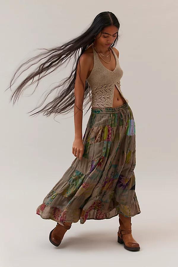 Urban Renewal Remade Overdyed Gauze Midi Skirt Womens at Urban Outfitters Product Image