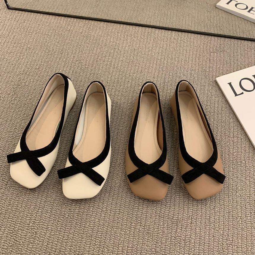 Square Toe Bow Flats Product Image