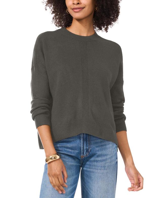 Vince Camuto Womens Ribbed Crewneck Long-Sleeve Sweater Product Image