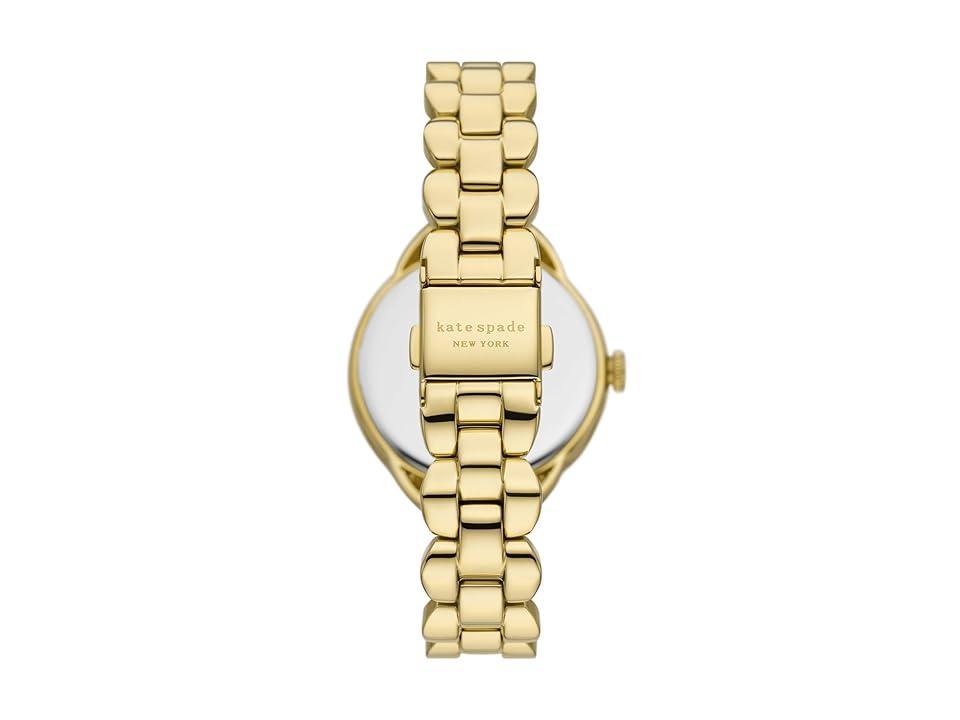 kate spade new york Womens Morningside Three-Hand Gold Stainless Steel Bracelet Watch Product Image