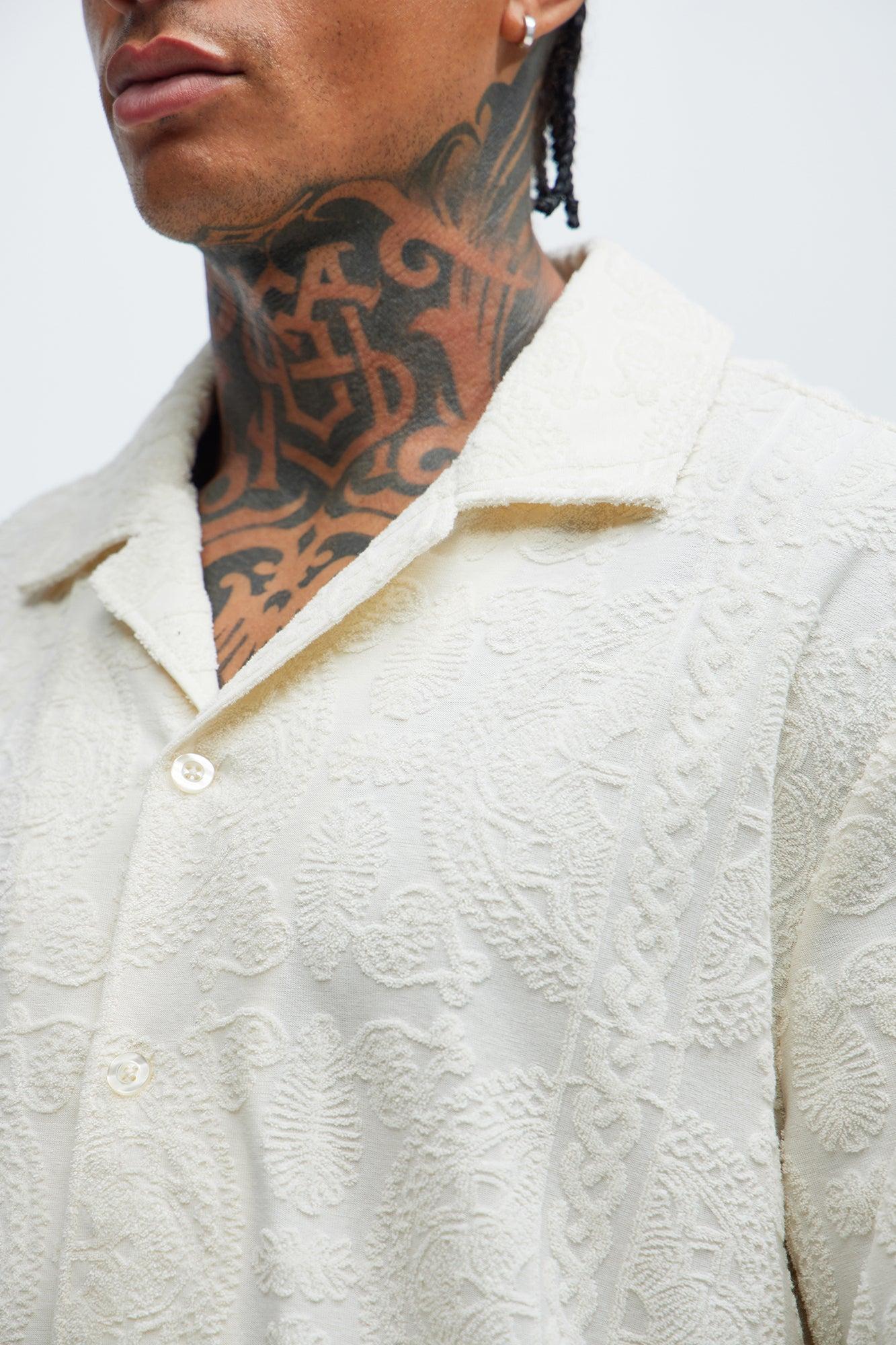 Link Textured Shirt - Cream Product Image