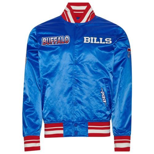 Pro Standard Mens Buffalo Bills Turn It Up M Rib Satin Jacket - Blue/Red Product Image