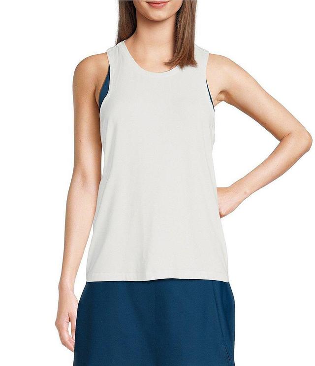 Kinesis x Katherine Mason Solid Crew Neck Sleeveless Racerback Muscle Tank Product Image