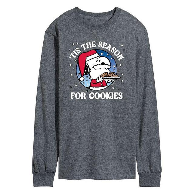 Mens Peanuts Season For Cookies Long Sleeve Tee Grey Gray Product Image