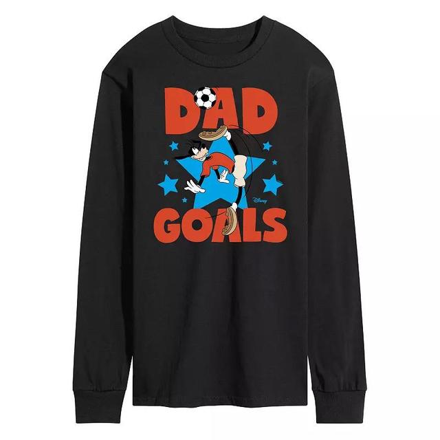 Disneys Goofy Dad Goals Long Sleeve Graphic Tee, Mens Product Image