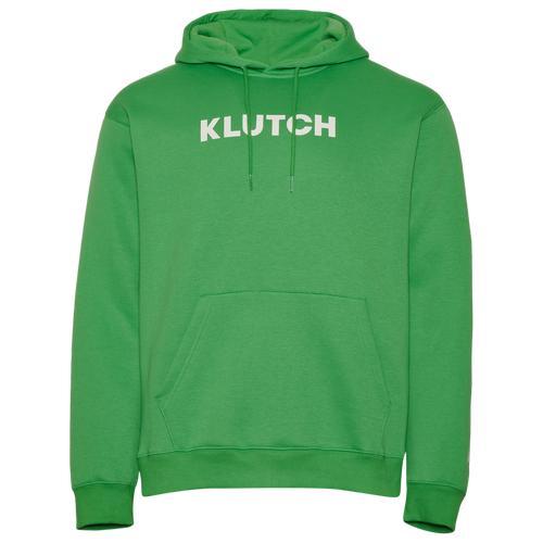 New Balance Mens X Klutch Essentials Fleece Hoodie - Green/White Product Image