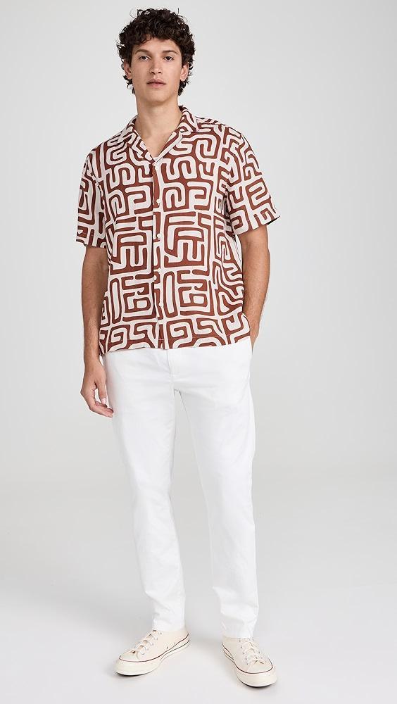 Frescobol Carioca Roberto Linen Shirt Kuba Print | Shopbop Product Image