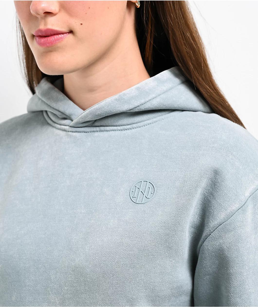 Ninth Hall Fundamentals Oso Blue Wash Relaxed Hoodie Product Image