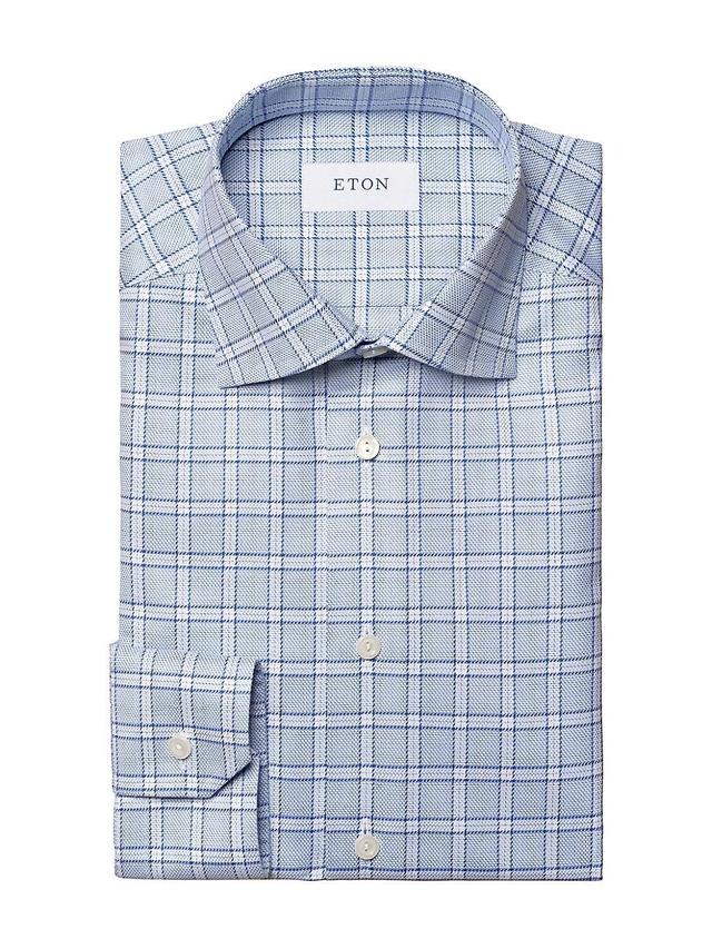 Eton Contemporary Fit Check Twill Dress Shirt Product Image