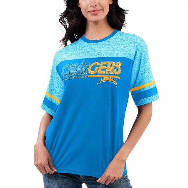 Womens G-III 4Her by Carl Banks Powder Blue Los Angeles Chargers Track T-Shirt Product Image