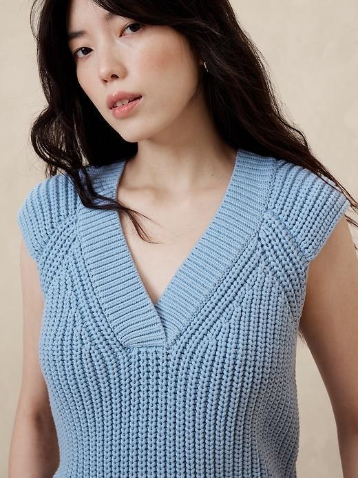 Textured Cross-Vee Sweater Product Image