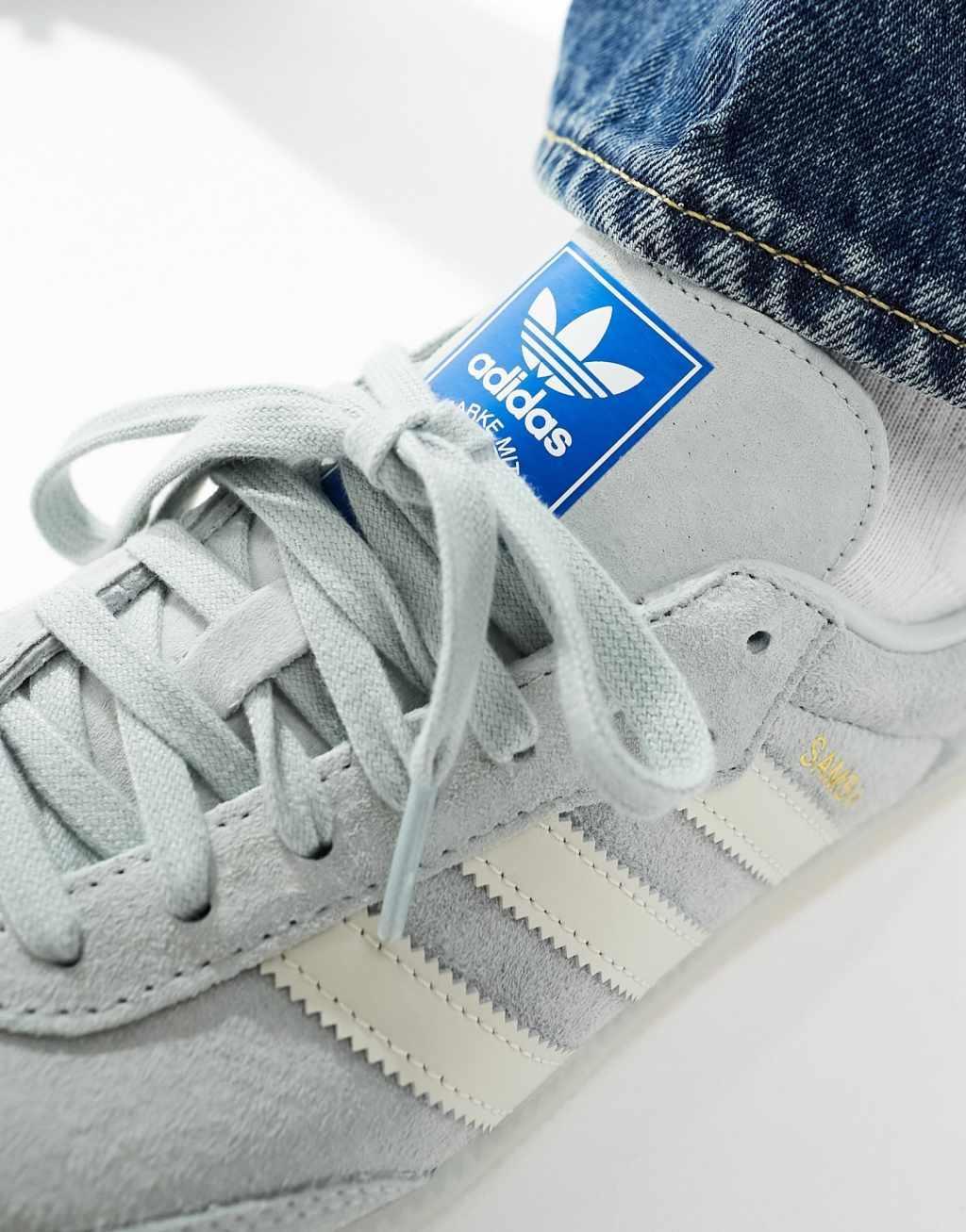 adidas Originals Samba sneakers in chalk and silver Product Image