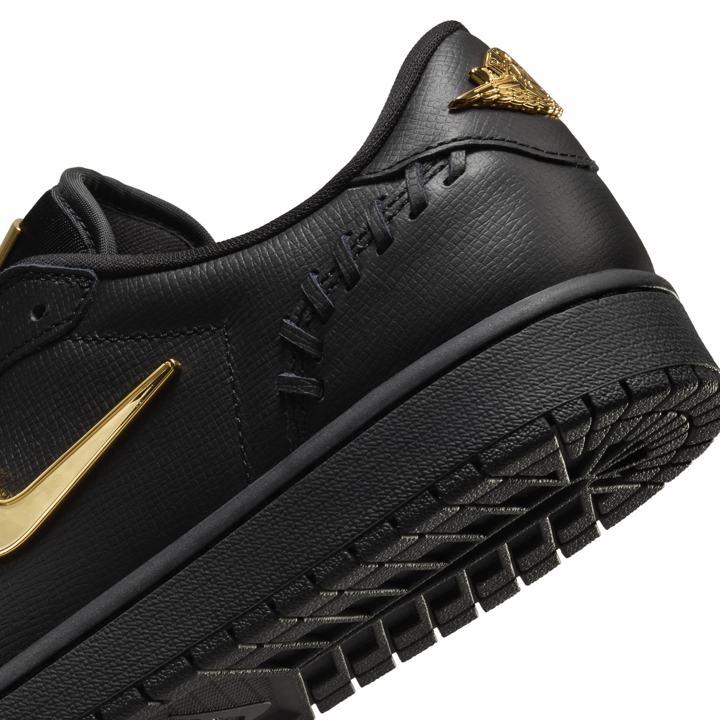 Jordan Womens Air 1 Low MM - Basketball Shoes Black/Gold Product Image