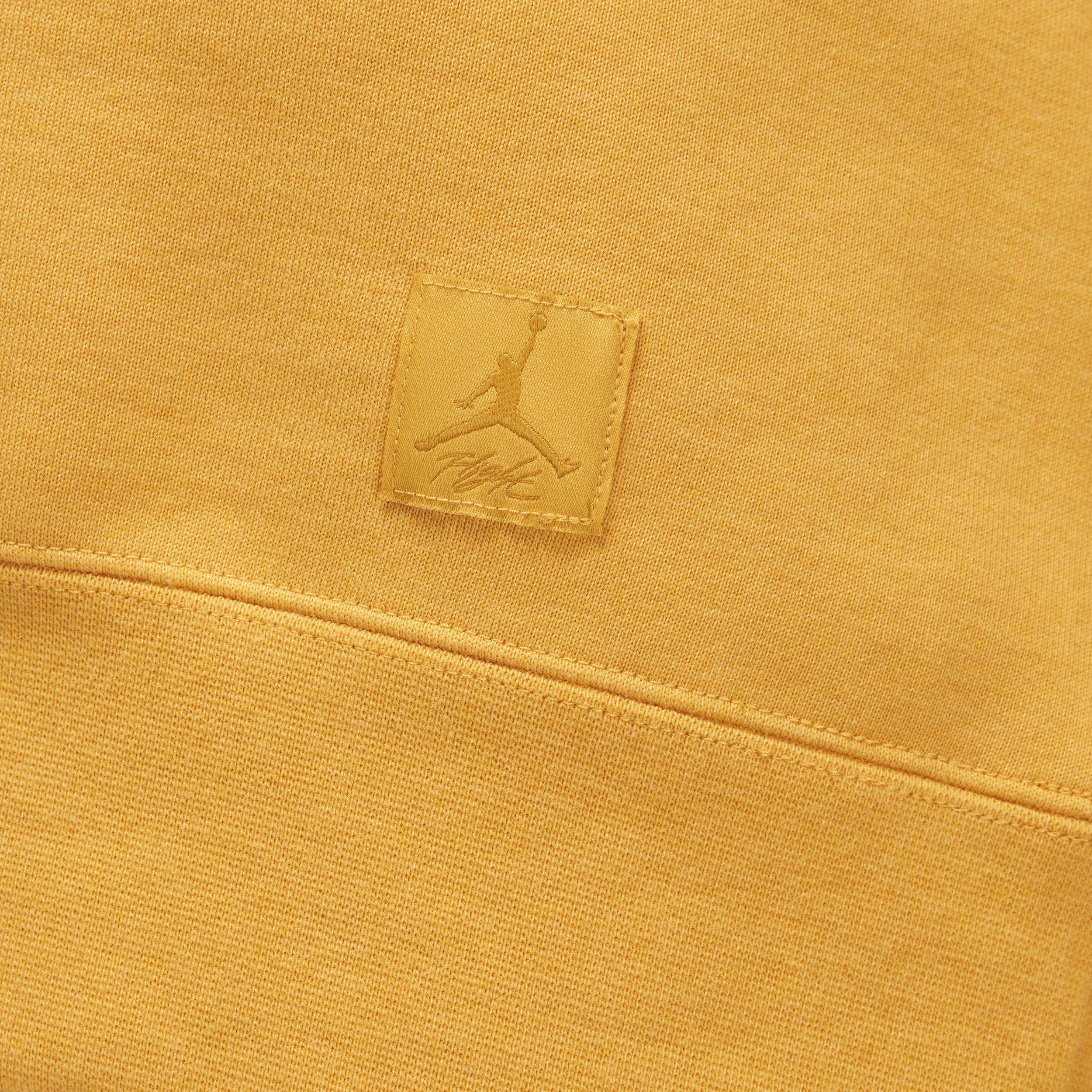 Jordan Womens Jordan Flight Fleece Crew - Womens Yellow Ochre/Heather Product Image