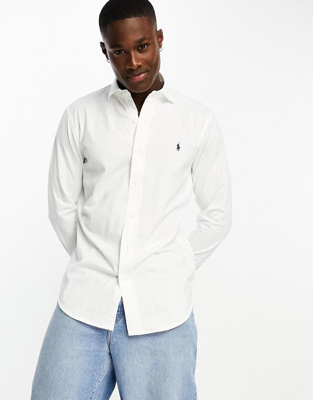 Polo Ralph Lauren Cotton Jersey Button Down Shirt Product Image