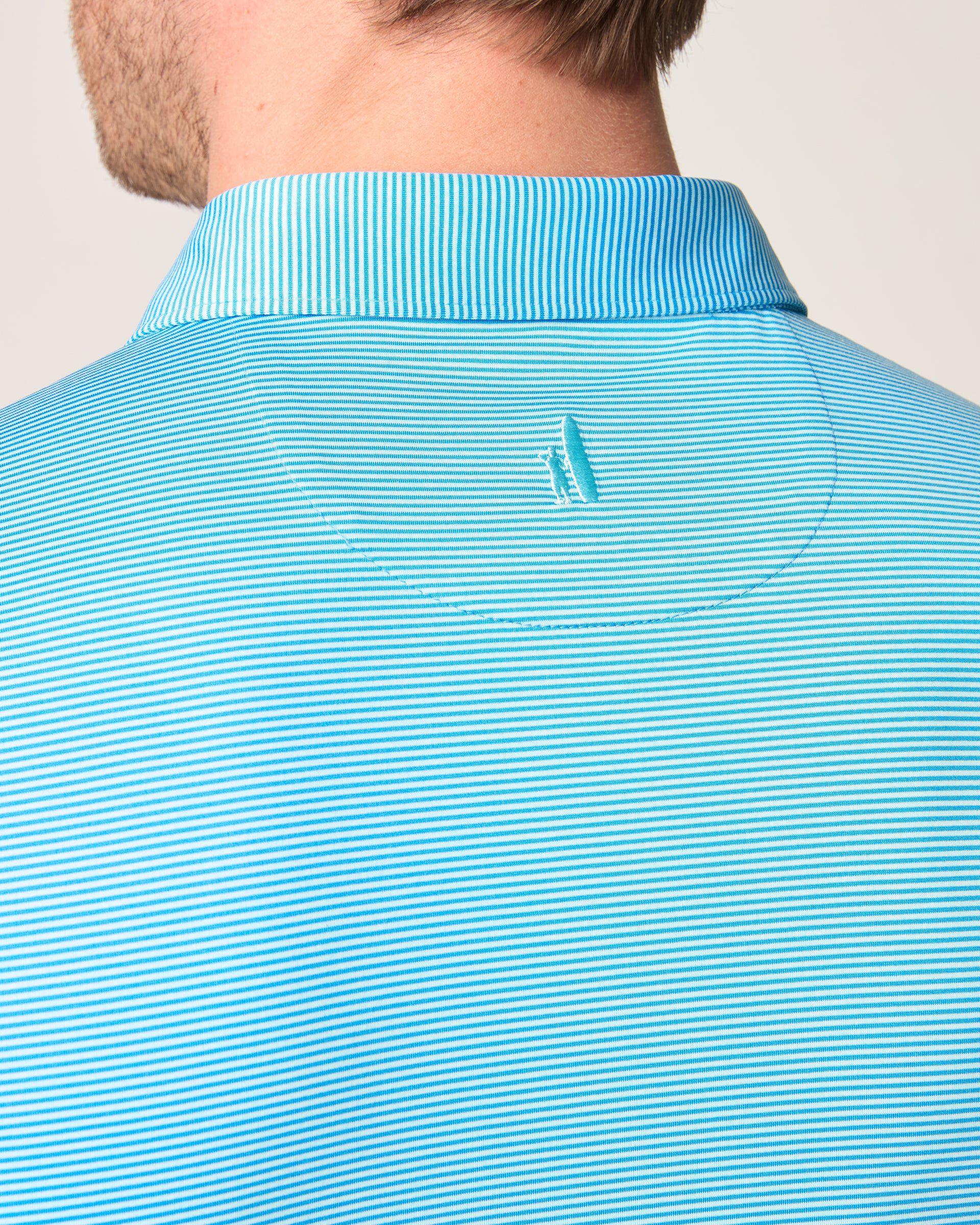 Lyndon Striped Jersey Performance Polo Male Product Image