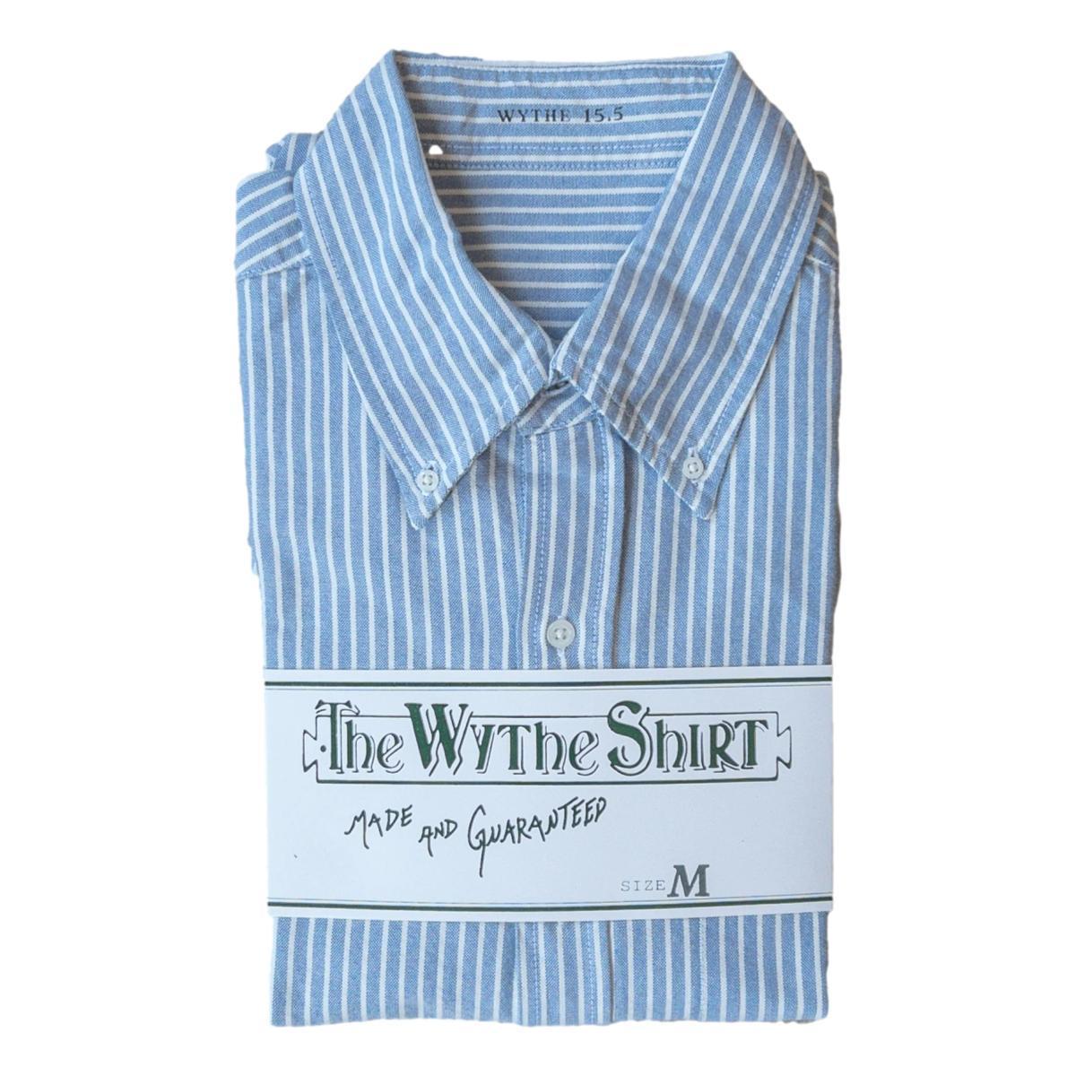 Oxford Cloth Button Down Classic Blue and White Stripe Product Image