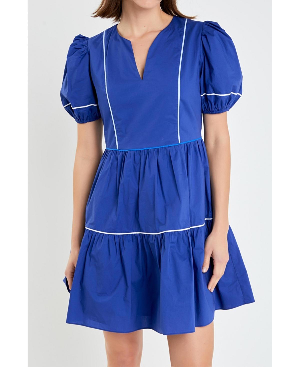 English Factory Womens Piping Detailed Mini Dress Product Image