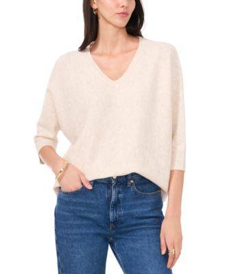 Women's V-Neck Dolman-Sleeve Sweater Product Image