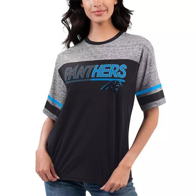 Womens G-III 4Her by Carl Banks Carolina Panthers Track T-Shirt Product Image