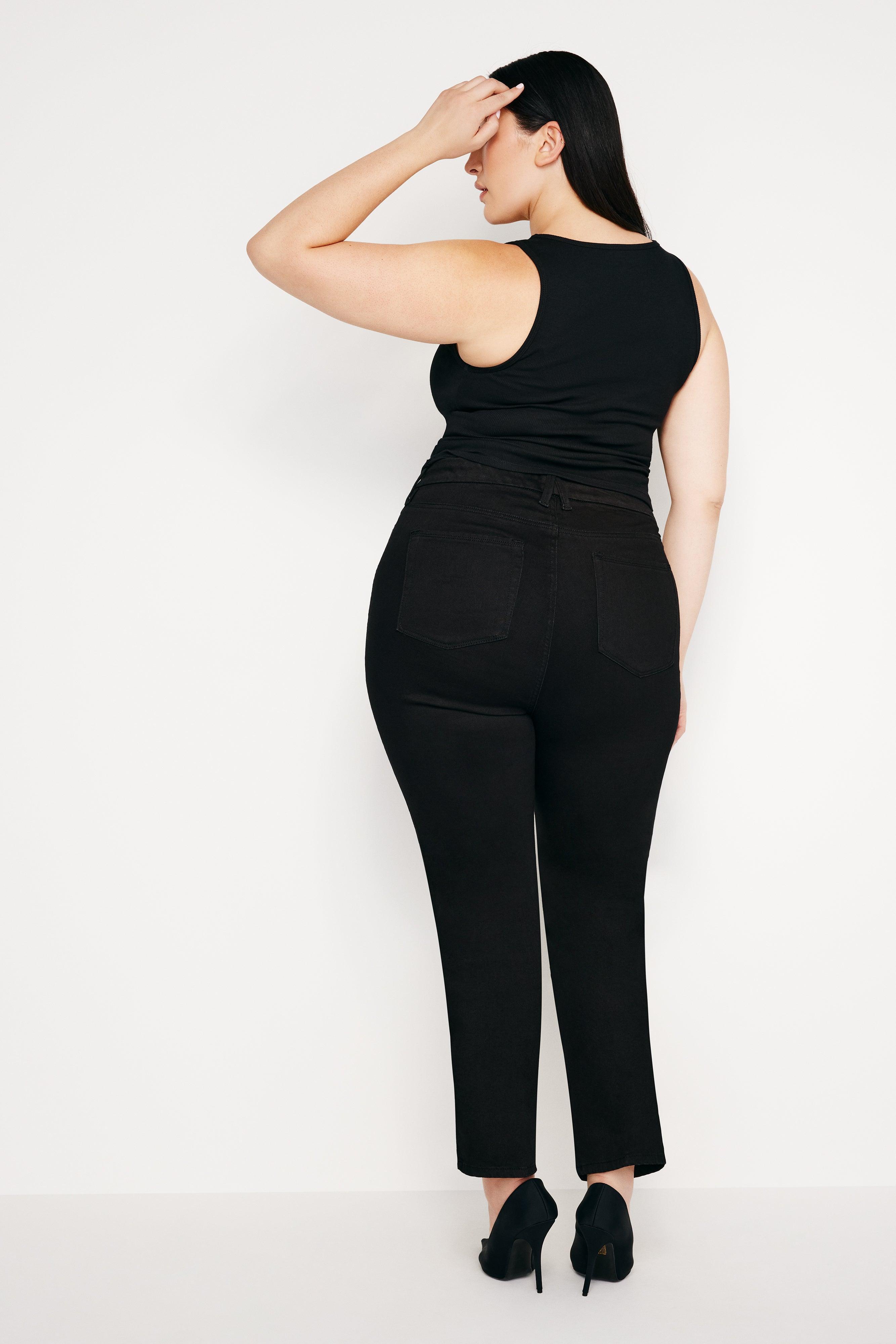 GOOD CURVE STRAIGHT NEVER FADE JEANS | BLACK001 Product Image