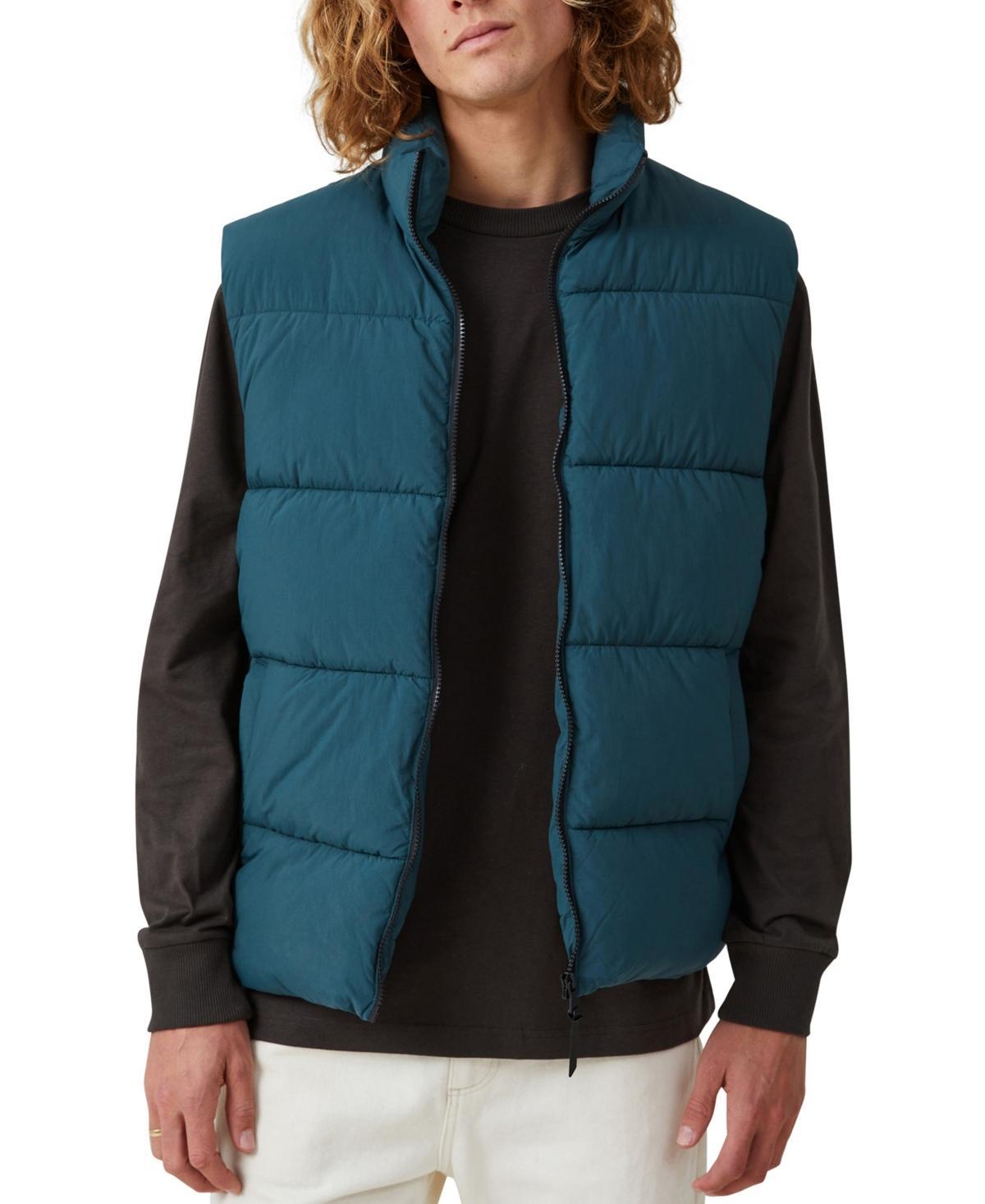 Cotton On Mens Mother Puffer Vest - Deep Teal Product Image