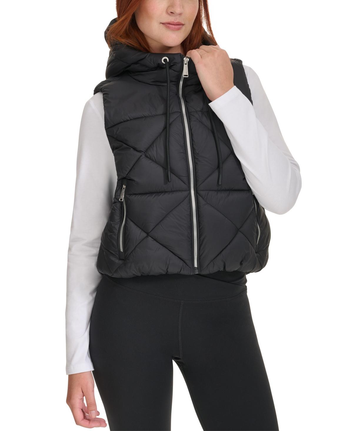 Calvin Klein Womens Quilted Hooded Vest Product Image