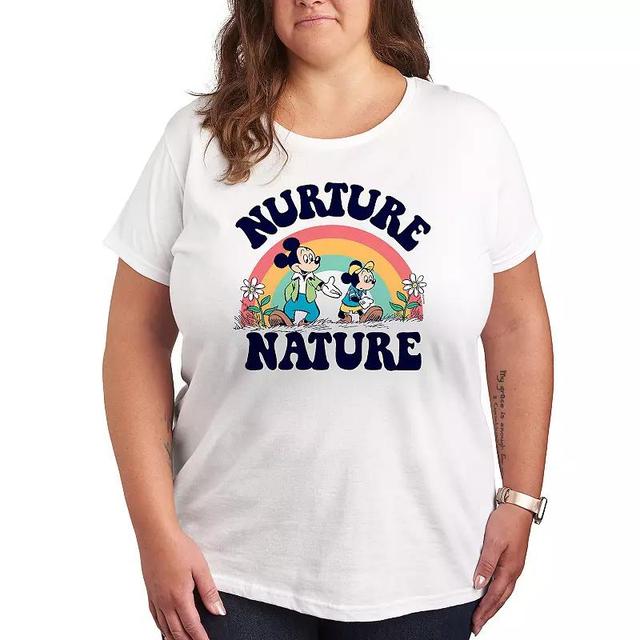 Disneys Mickey Mouse Plus Nurture Nature Graphic Tee, Womens Product Image