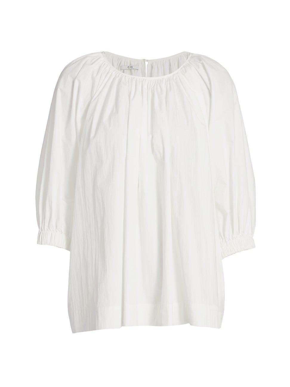 Womens Puff-Sleeve Blouse Product Image