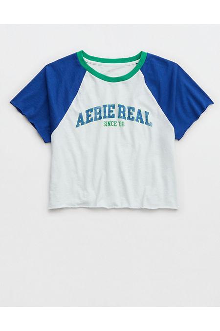 Aerie Cropped Raglan T-Shirt Women's Product Image