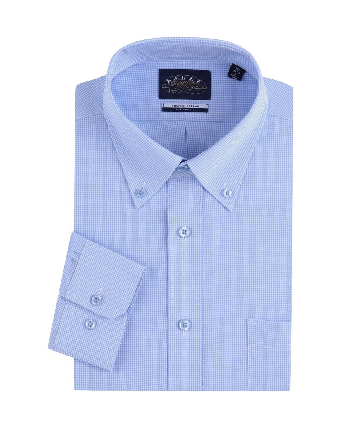 Eagle Mens Stretch Collar Gingham Poplin Shirt Product Image